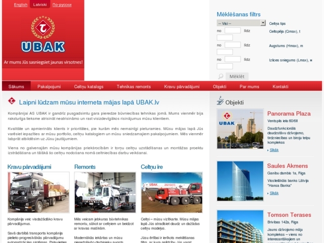 Torņu un autoceltņu firma UBAK, AS